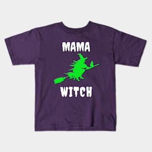 Mama Witch Funny Matching Family Member Group Halloween for Moms Kids T-Shirt